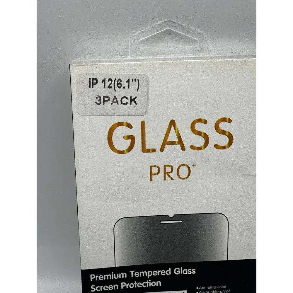 Glass Pro+ 3-Pack Tempered Glass Screen Protector for iPhone 12/12 Pro (6.1